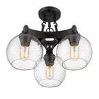Golden Lighting 4855-SF RBZ-SD Rubbed Bronze Golden Lighting Galveston 3-light Semi-flush Mount In Rubbed Bronze Image 3