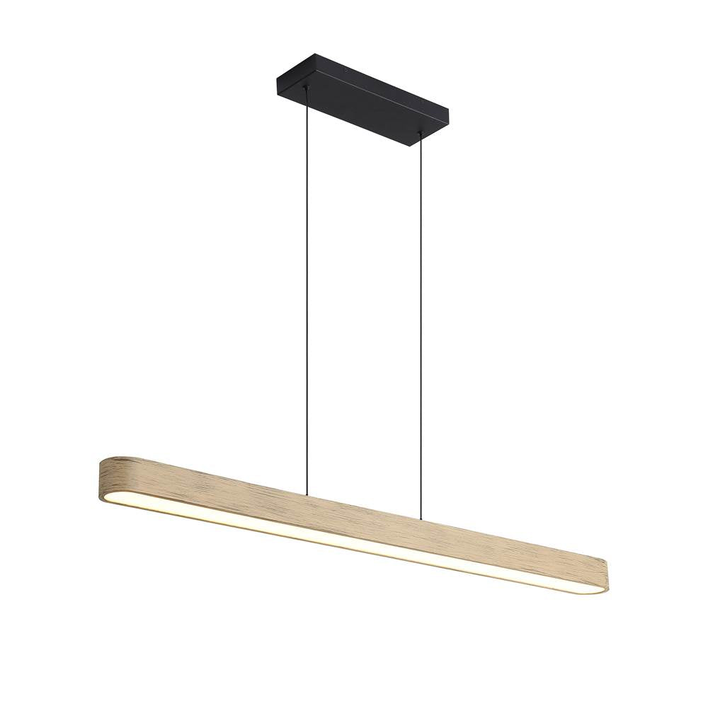 Golden Lighting 4962-48 DW Driftwood Wry Lighting Silva Integrated Led Pendant In Driftwood Image 1