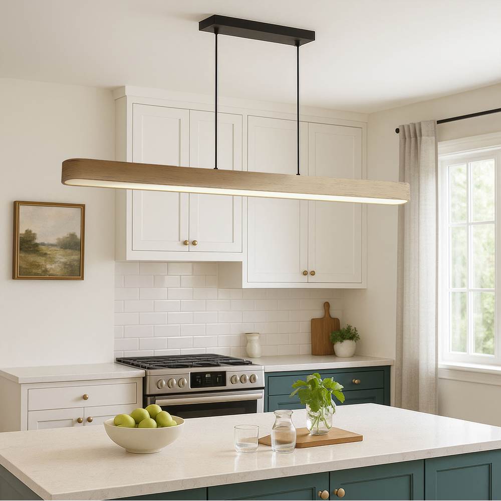 Golden Lighting 4962-48 DW Driftwood Wry Lighting Silva Integrated Led Pendant In Driftwood Image 3