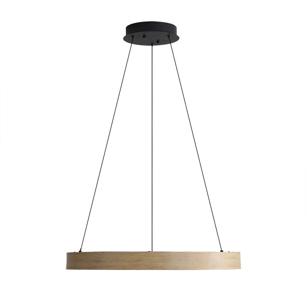 Golden Lighting Anello Wry Lighting Anello Integrated Led Pendant In Driftwood