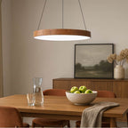 Golden Lighting 4963-24 WA Walnut Wry Lighting Anello Integrated Led Pendant In Walnut Image 3