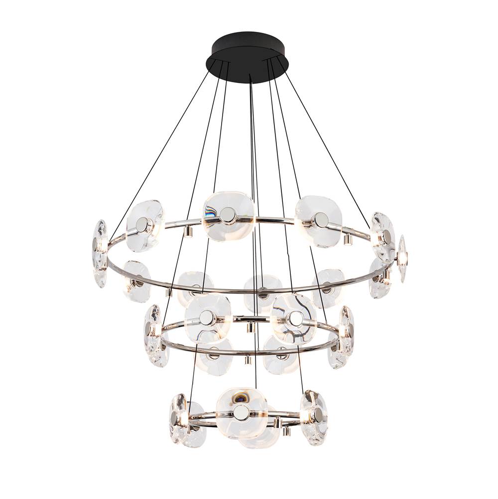Golden Lighting 5028-12-8-6 CH Chrome Ziva By Golden Lighting Celestia 26-light Integrated Led Chandelier In Chrome Image 1