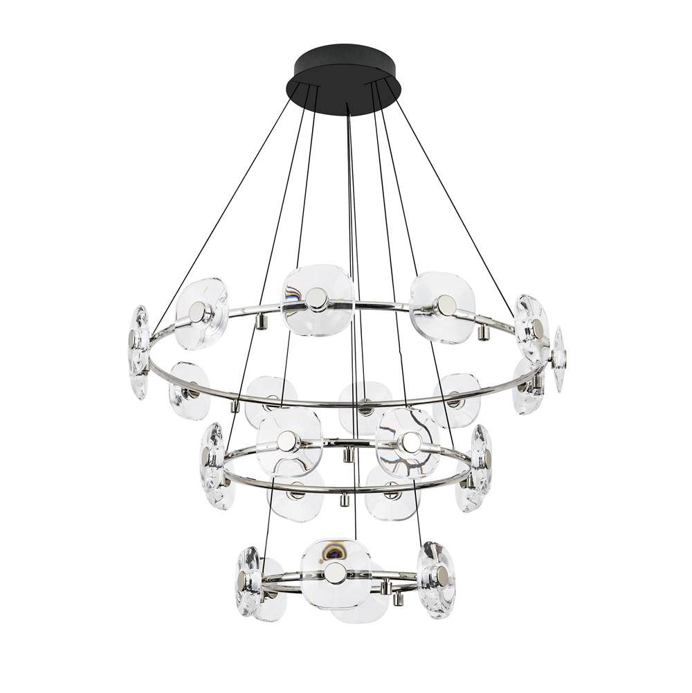 Golden Lighting Celestia Ziva By Golden Lighting Celestia 26-light Integrated Led Chandelier In Chrome
