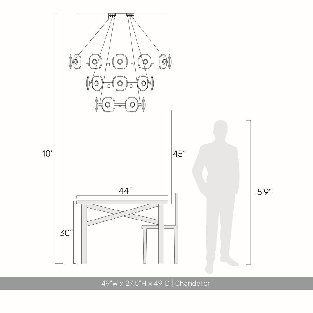 Golden Lighting 5028-12-8-6 CH Chrome Ziva By Golden Lighting Celestia 26-light Integrated Led Chandelier In Chrome Image 2
