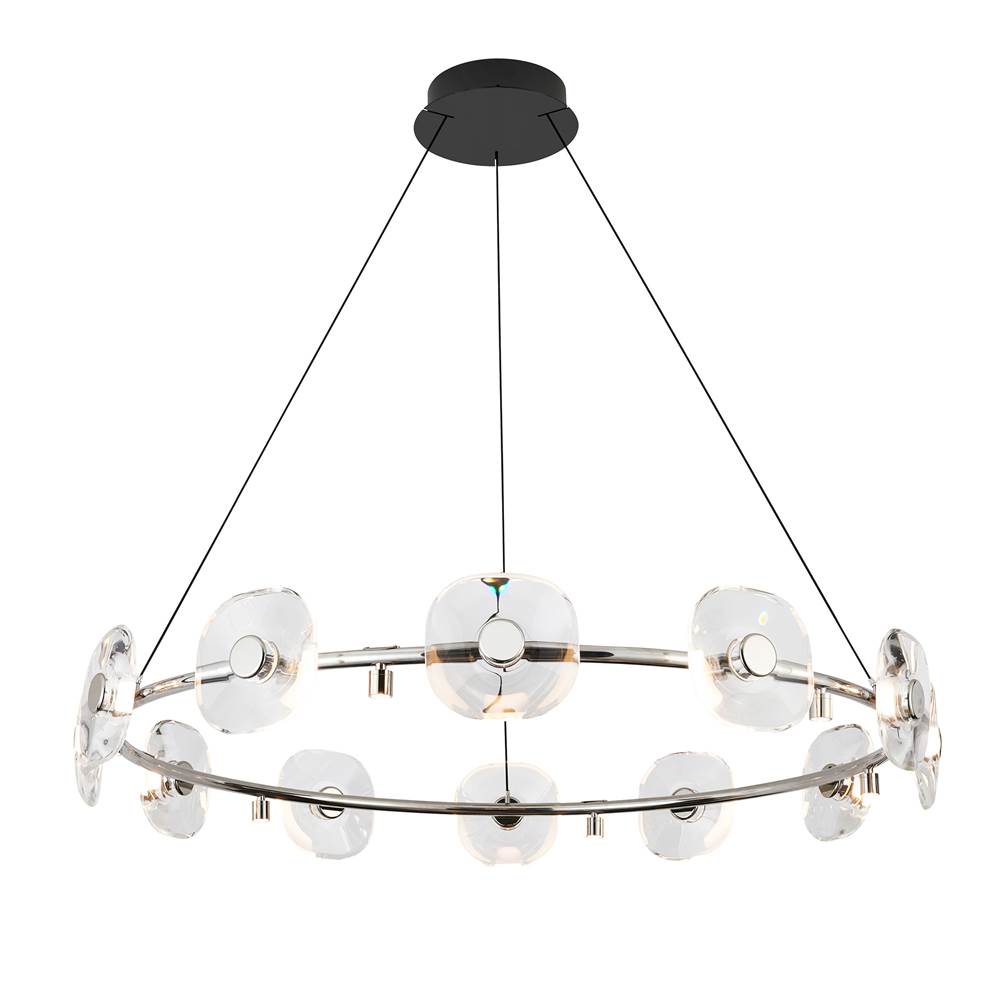 Golden Lighting 5028-12 CH Chrome Ziva By Golden Lighting Celestia 12-light Integrated Led Chandelier In Chrome Image 1