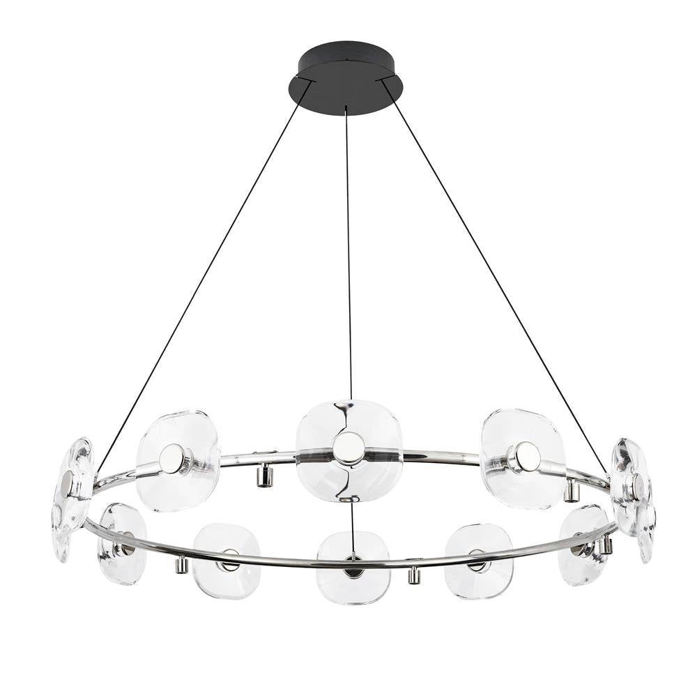 Golden Lighting Celestia Ziva By Golden Lighting Celestia 12-light Integrated Led Chandelier In Chrome