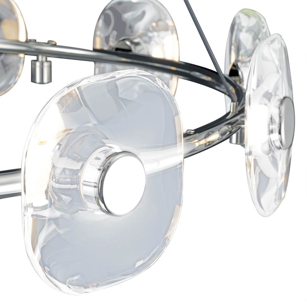 Golden Lighting 5028-12 CH Chrome Ziva By Golden Lighting Celestia 12-light Integrated Led Chandelier In Chrome Image 4