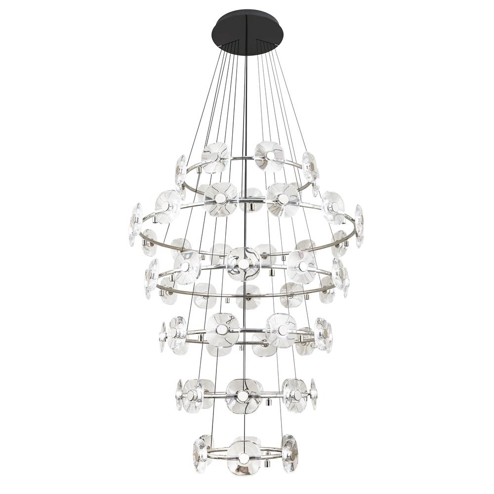Golden Lighting Celestia Ziva By Golden Lighting Celestia 59-light Integrated Led Chandelier In Chrome