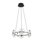Golden Lighting Celestia Ziva By Golden Lighting Celestia 6-light Integrated Led Chandelier In Chrome