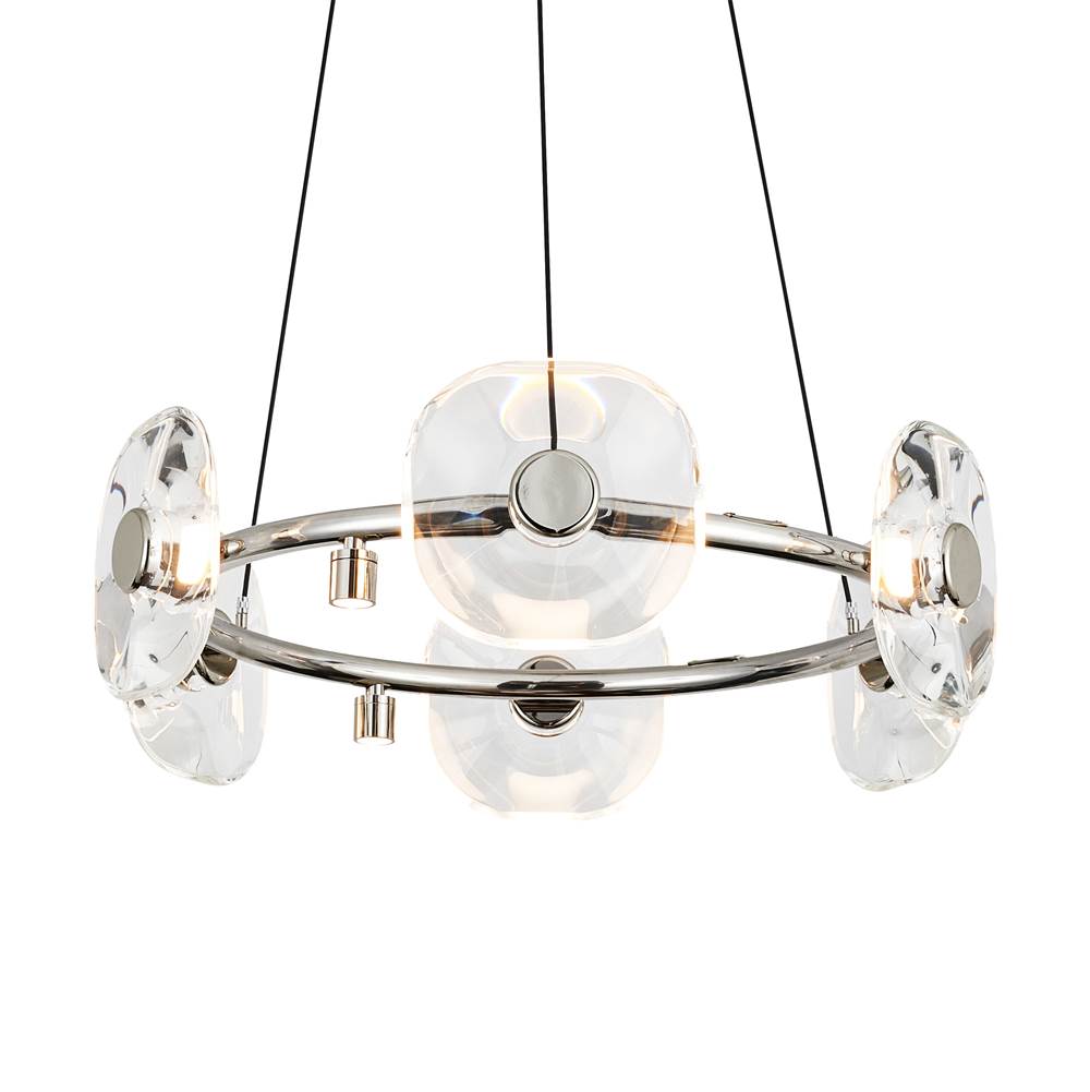 Golden Lighting 5028-6 CH Chrome Ziva By Golden Lighting Celestia 6-light Integrated Led Chandelier In Chrome Image 1