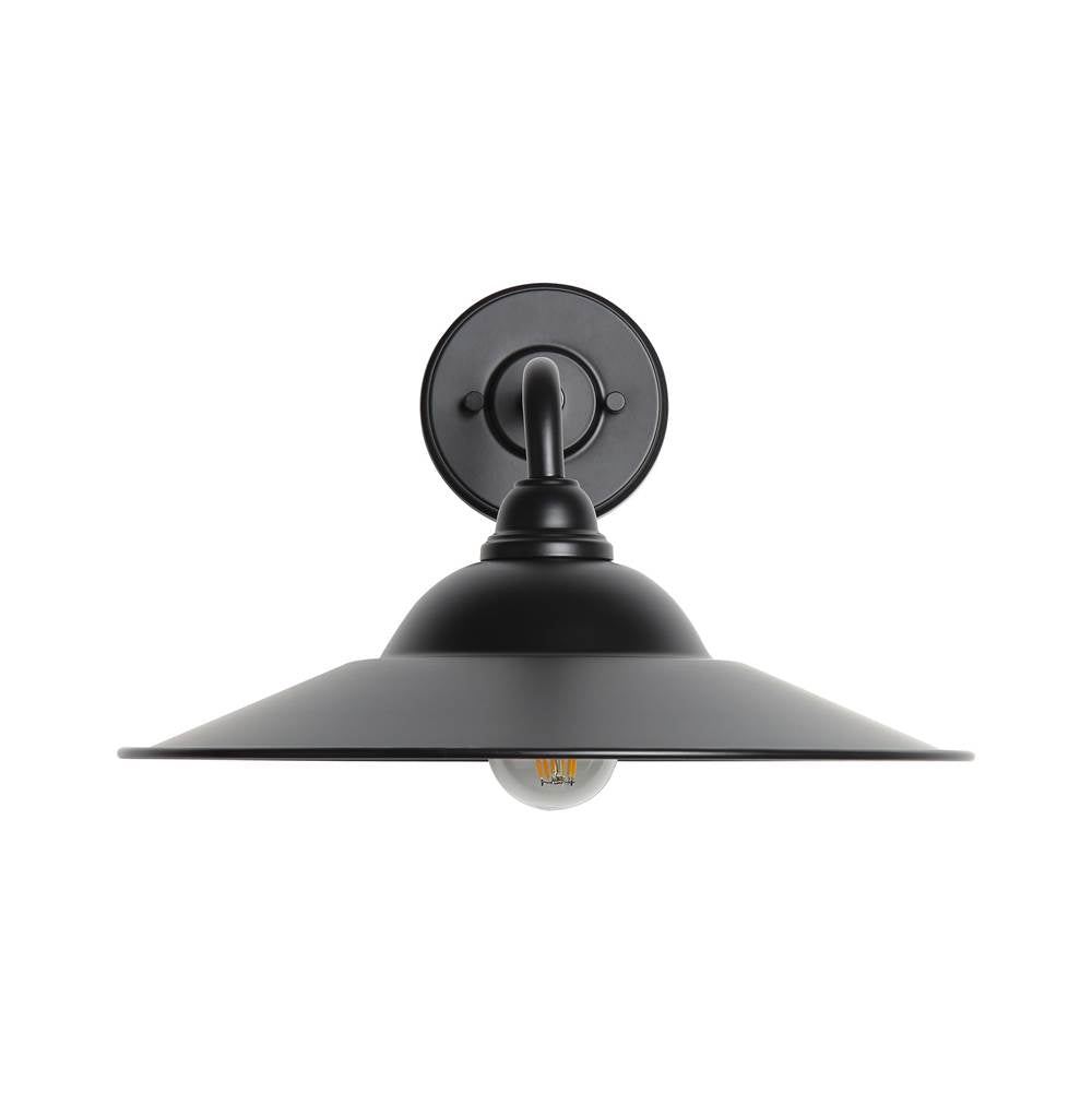 Golden Lighting 5096-OWL15 BLK-BLK Matte Black Yep By Golden Lighting Croma 1-light Wall Sconce In Matte Black Shade Image 1