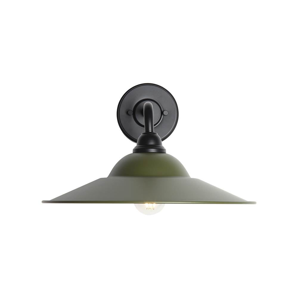 Golden Lighting 5096-OWL15 BLK-MP Matte Black Yep By Golden Lighting Croma 1-light Wall Sconce In Matte Pine Shade Image 1