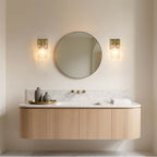 Golden Lighting 5189-WSC BCB-FLT Brushed Champagne Brass Yep By Golden Lighting Brilia 1-light Wall Sconce Vanity In Brushed Champagne Brass With Fluted Glass Image 3