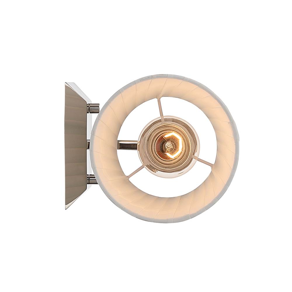 Golden Lighting 5189-WSC PN-PLT Polished Nickel Yep By Golden Lighting Brilia 1-light Wall Sconce Vanity In Polished Nickel With Pleated Shade Image 6