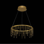 Golden Lighting 5461-18 SSG Stainless Steel Gold Golden Lighting Lucerna Integrated Led 14in Chandelier In Stainless Steel Gold Image 1