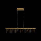 Golden Lighting 5461-LP48 SSG Stainless Steel Gold Golden Lighting Lucerna Integrated Led Island Light In Stainless Steel Gold Image 1