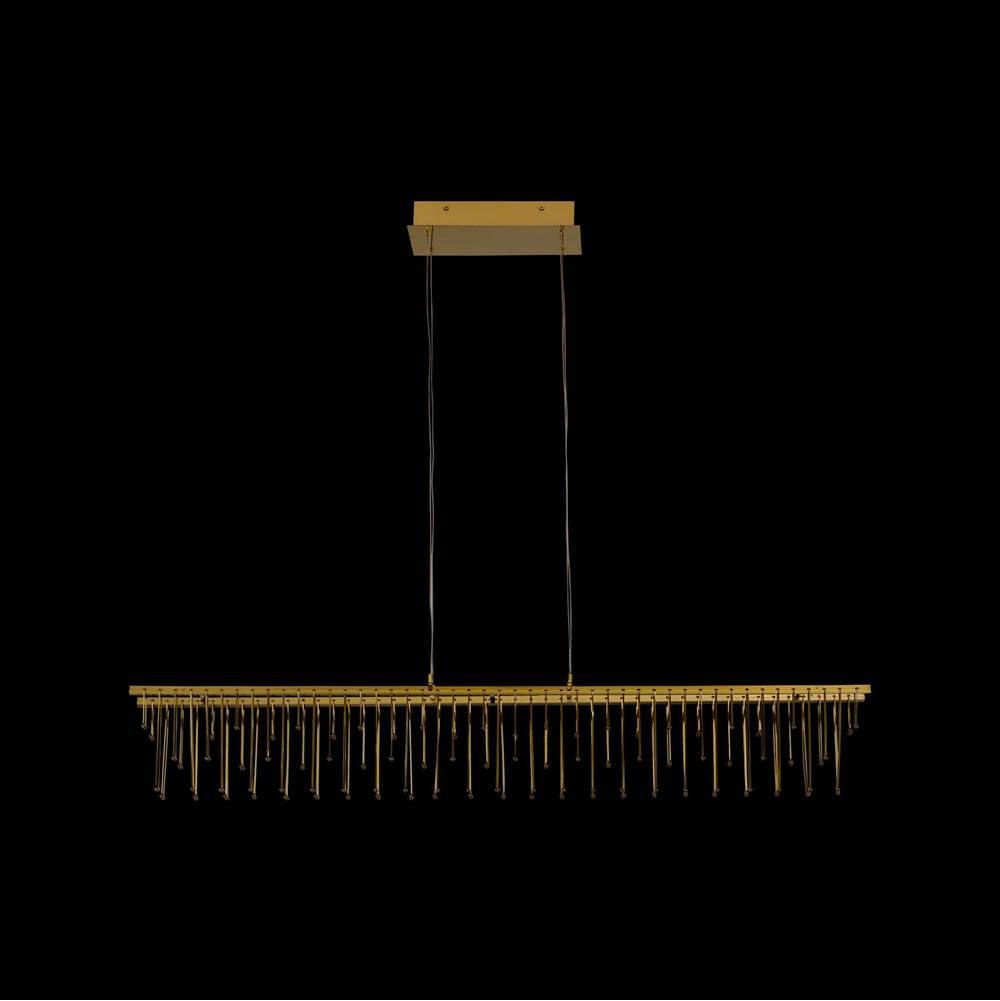 Golden Lighting 5461-LP48 SSG Stainless Steel Gold Golden Lighting Lucerna Integrated Led Island Light In Stainless Steel Gold Image 1