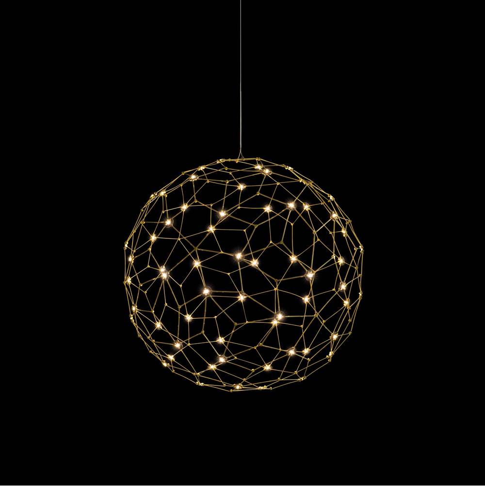 Golden Lighting 5462-16 NBS Natural Brass Golden Lighting Spheris Integrated Led 16in Pendant In Natural Brass Image 1