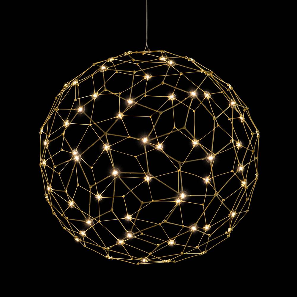 Golden Lighting 5462-32 NBS Natural Brass Golden Lighting Spheris Integrated Led 32in Pendant In Natural Brass Image 1