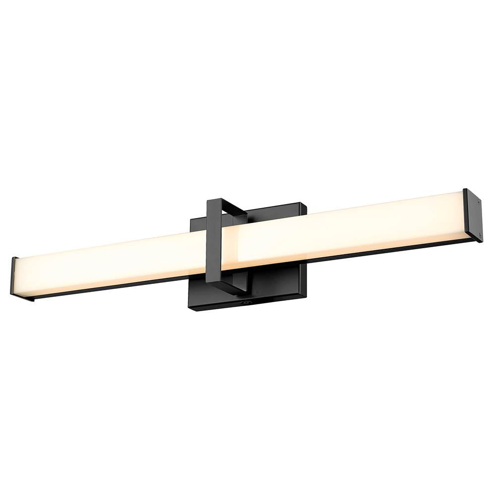 Golden Lighting 5623-B24 BLK-OP Matte Black Golden Lighting Elon Integrated Led 24in Vanity In Matte Black Image 1
