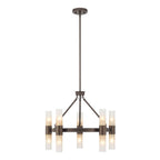 Golden Lighting 5803-10 MDB-EBO Modern Bronze Wry Lighting Lyssna Cirkel 10-light Chandelier In Modern Bronze Image 5