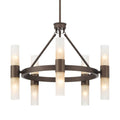 Golden Lighting 5803-10 MDB-EBO Modern Bronze Wry Lighting Lyssna Cirkel 10-light Chandelier In Modern Bronze Image 4