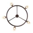 Golden Lighting 5803-10 MDB-EBO Modern Bronze Wry Lighting Lyssna Cirkel 10-light Chandelier In Modern Bronze Image 6