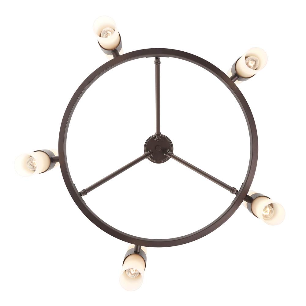 Golden Lighting 5803-10 MDB-EBO Modern Bronze Wry Lighting Lyssna Cirkel 10-light Chandelier In Modern Bronze Image 6