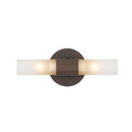 Golden Lighting 5803-2W MDB-EBO Modern Bronze Wry Lighting Lyssna Cirkel 2-light Wall Sconce In Modern Bronze Image 1