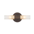 Golden Lighting 5803-2W MDB-EBO Modern Bronze Wry Lighting Lyssna Cirkel 2-light Wall Sconce In Modern Bronze Image 1
