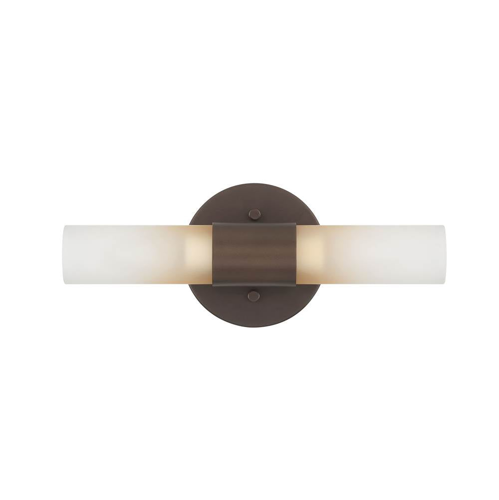 Golden Lighting Lyssna Cirkel Wry Lighting Lyssna Cirkel 2-light Wall Sconce In Modern Bronze