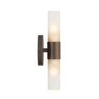 Golden Lighting 5803-2W MDB-EBO Modern Bronze Wry Lighting Lyssna Cirkel 2-light Wall Sconce In Modern Bronze Image 5