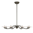 Golden Lighting 5865-8 BT-CLR BLACK SLATE Golden Lighting Coral Bloom Integrated Led 31in Chandelier In Black Slate With Pressed Clear Glass Image 5