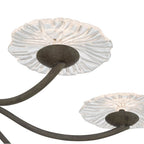Golden Lighting 5865-8 BT-CLR BLACK SLATE Golden Lighting Coral Bloom Integrated Led 31in Chandelier In Black Slate With Pressed Clear Glass Image 4