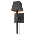 Golden Lighting 5905-1W BLK-BLK Matte Black Wry Lighting Messina 1-light Wall Sconce In Matte Black Image 1