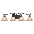Golden Lighting 6005-BA4 RBZ Rubbed Bronze Wry Lighting Lancaster 4-light Vanity In Rubbed Bronze Image 1