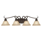 Golden Lighting 6005-BA4 RBZ Rubbed Bronze Wry Lighting Lancaster 4-light Vanity In Rubbed Bronze Image 1