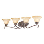 Golden Lighting Lancaster Wry Lighting Lancaster 4-light Vanity In Rubbed Bronze