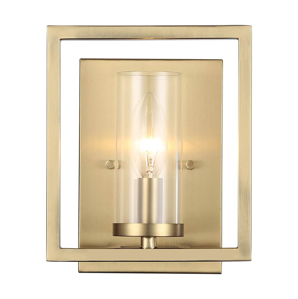 Golden Lighting 6068-1W BCB Brushed Champagne Brass Golden Lighting Marco 1-light Wall Sconce In Brushed Champagne Brass Image 1