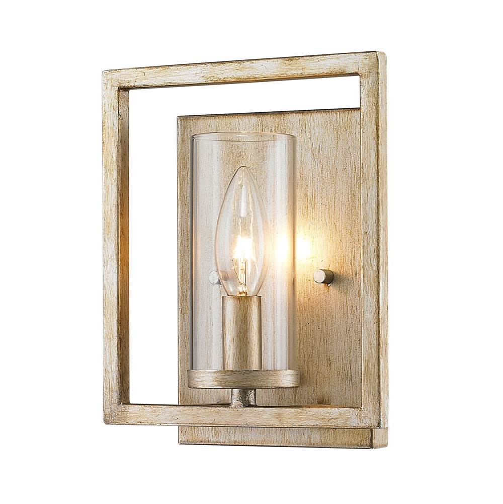 Golden Lighting 6068-1W WG White Gold Golden Lighting Marco 1-light Wall Sconce In White Gold Image 3