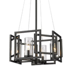 Golden Lighting 6068-4P BLK Matte Black Golden Lighting Marco 4-light Pendant In Matte Black Image 7