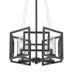 Golden Lighting 6068-4P BLK Matte Black Golden Lighting Marco 4-light Pendant In Matte Black Image 6