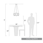 Golden Lighting 6068-4P BLK Matte Black Golden Lighting Marco 4-light Pendant In Matte Black Image 2