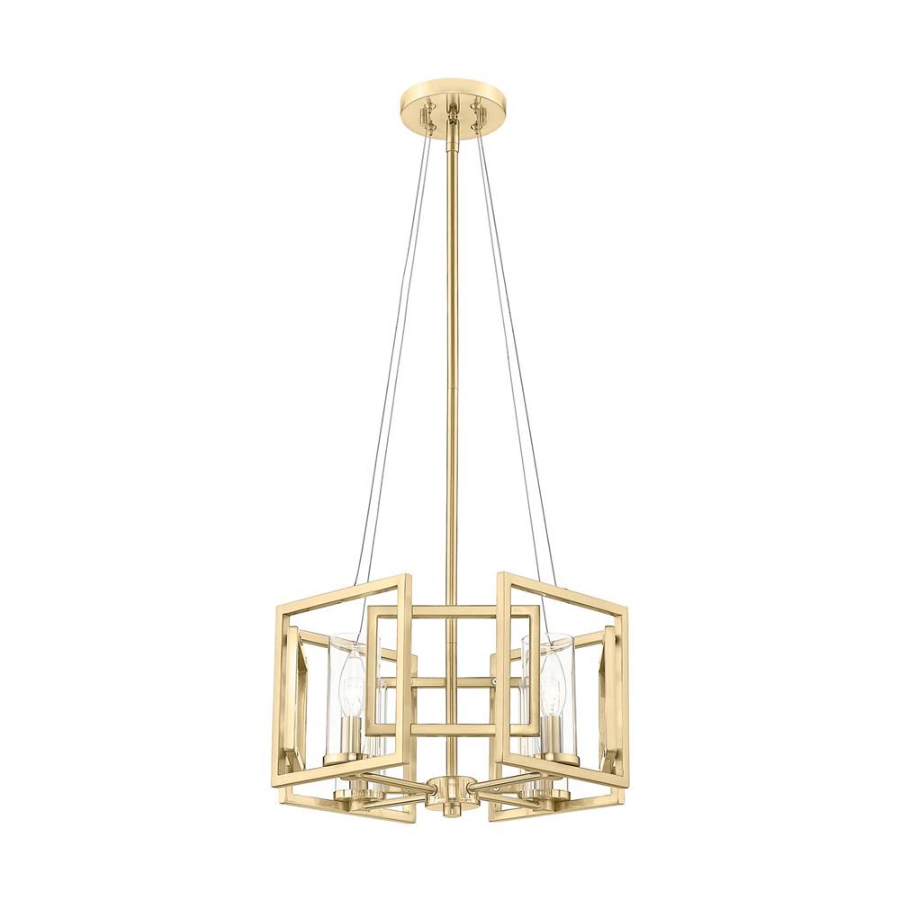 Golden Lighting Marco Golden Lighting Marco 4-light Pendant In Brushed Champagne Brass