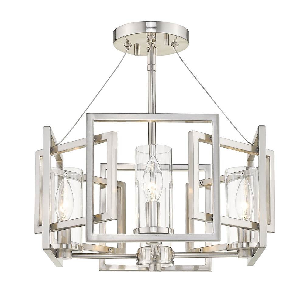 Golden Lighting 6068-4P PW Pewter Golden Lighting Marco 4-light Pendant In Pewter Image 3