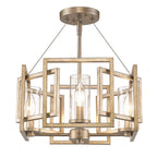 Golden Lighting 6068-4P WG White Gold Golden Lighting Marco 4-light Pendant In White Gold Image 3