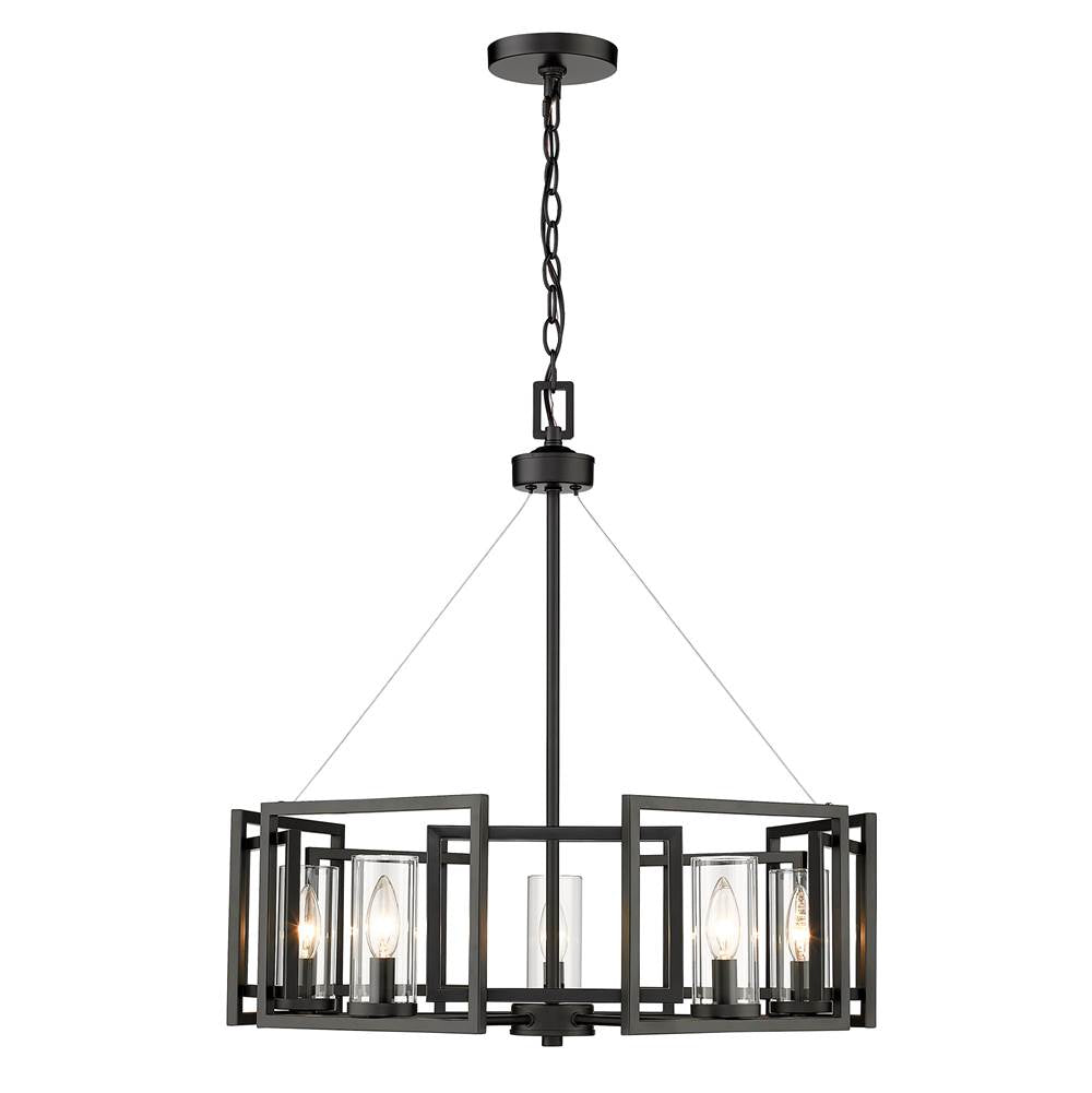 Golden Lighting Marco Golden Lighting Marco 5-light Chandelier In Brushed Champagne Brass