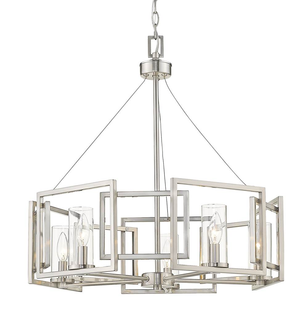 Golden Lighting 6068-5 PW Pewter Golden Lighting Marco 5-light Chandelier In Pewter Image 2