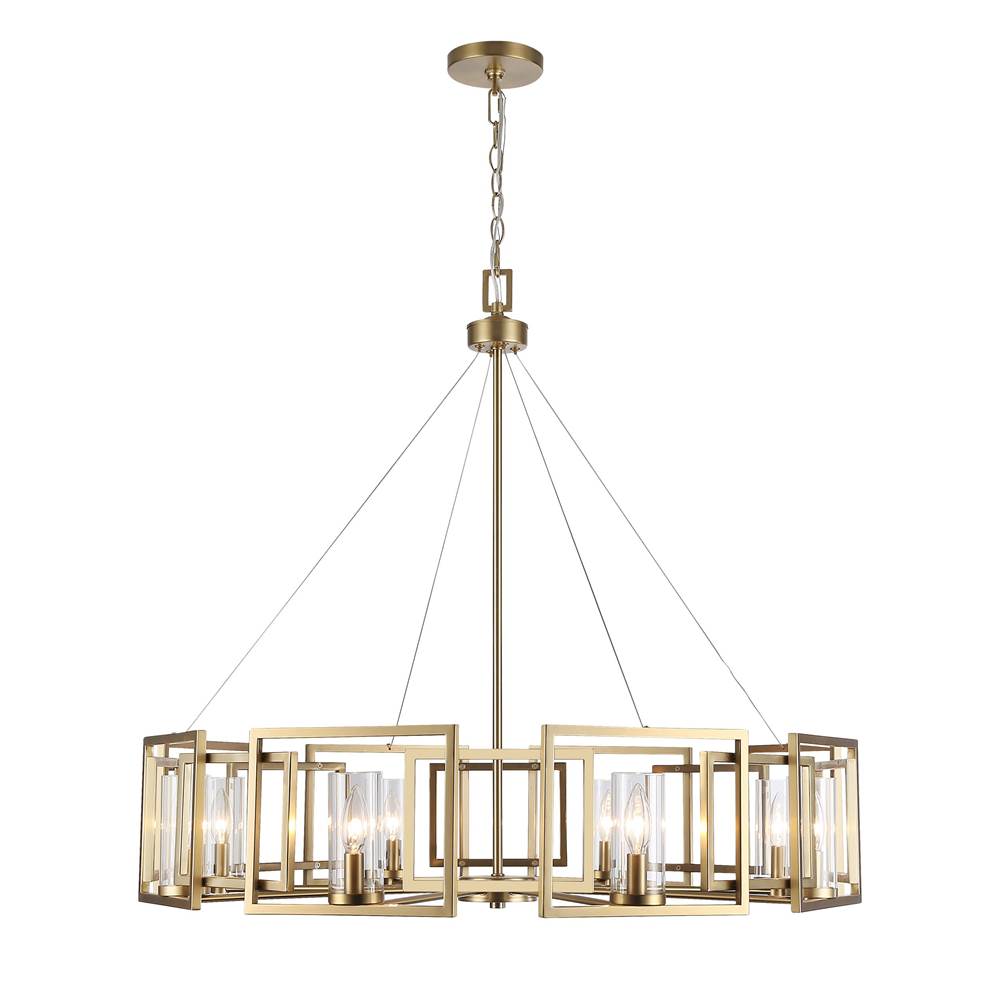 Golden Lighting 6068-8 BCB Brushed Champagne Brass Golden Lighting Marco 8-light Chandelier In Brushed Champagne Brass Image 1