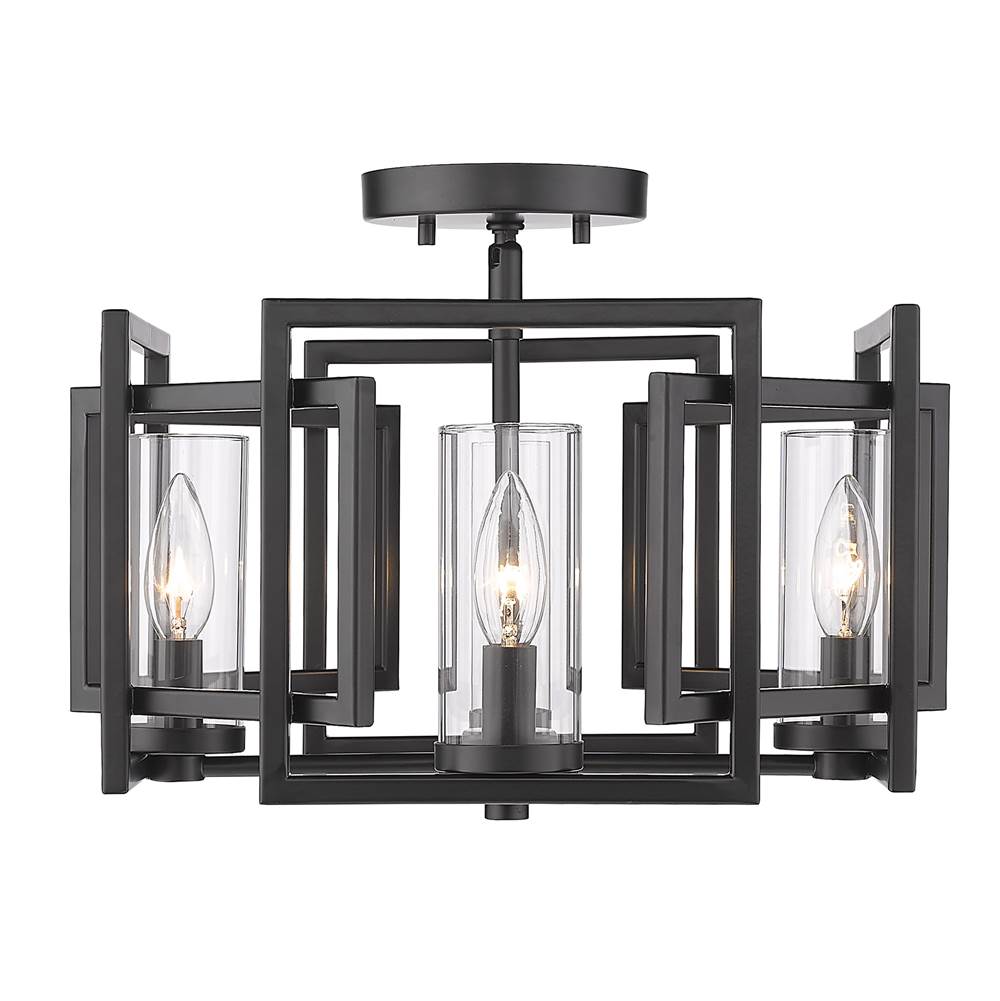 Golden Lighting Marco Golden Lighting Marco 4-light Flush Mount In Brushed Champagne Brass